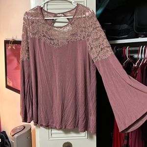 Rose colored 1x top